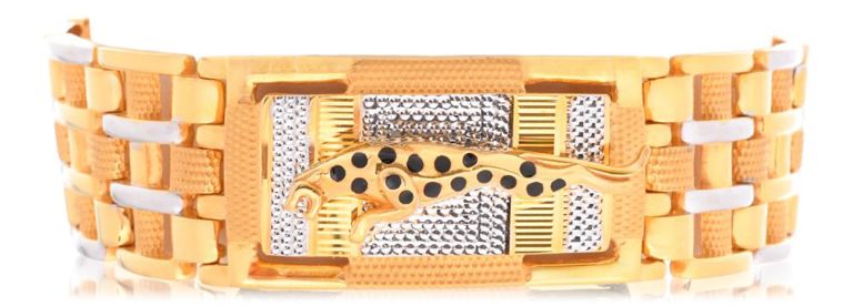 22k yellow and 18k white gold bracelet