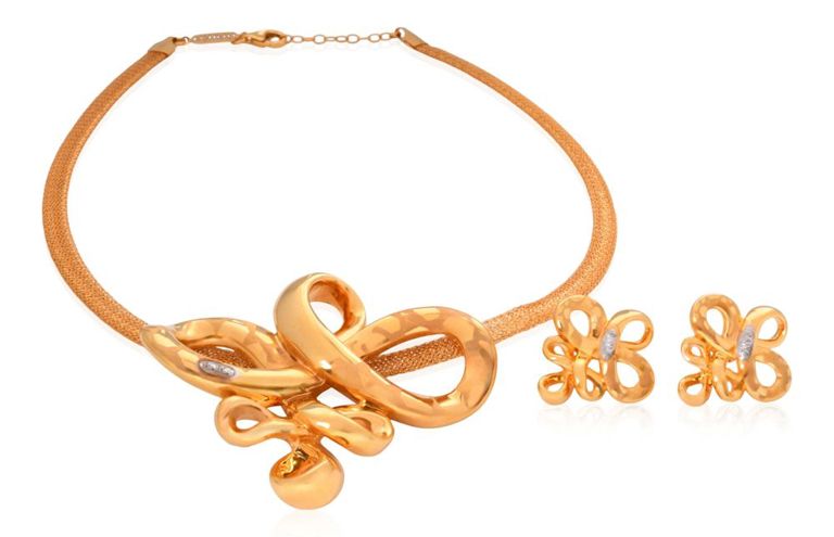 Suite of Raika 18k yellow gold jewelry