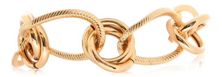 18k yellow gold link chain bracelet