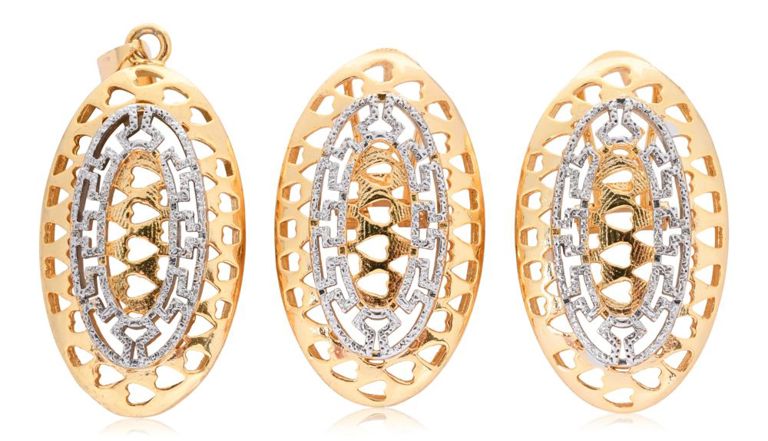 Group of 18k bi-color gold jewelry