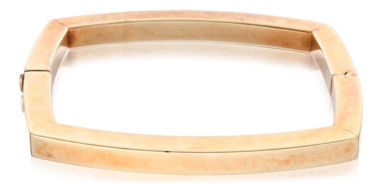 14k yellow gold square bracelet