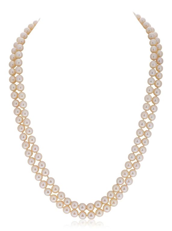Akoya double pearl strand