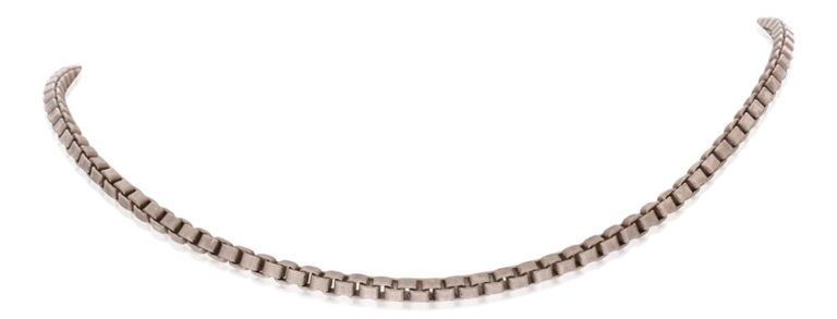 Sterling silver Venetian box chain necklace