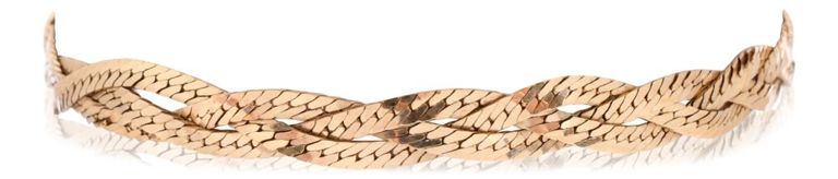 14k yellow gold braided bracelet