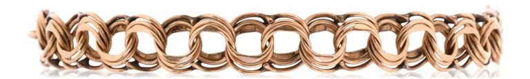 Yellow gold link chain bracelet
