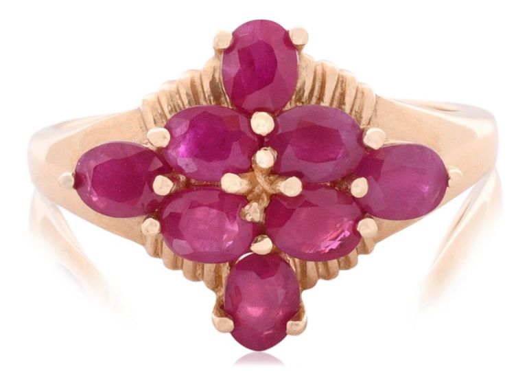 14k yellow gold and ruby ring