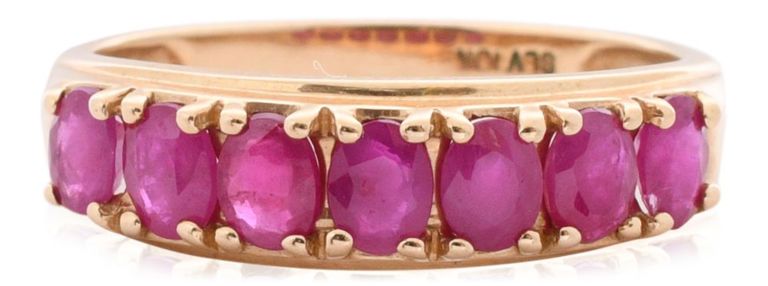 10k yellow gold and ruby ring