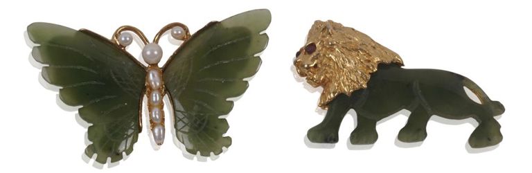 Pair of Swoboda brooches