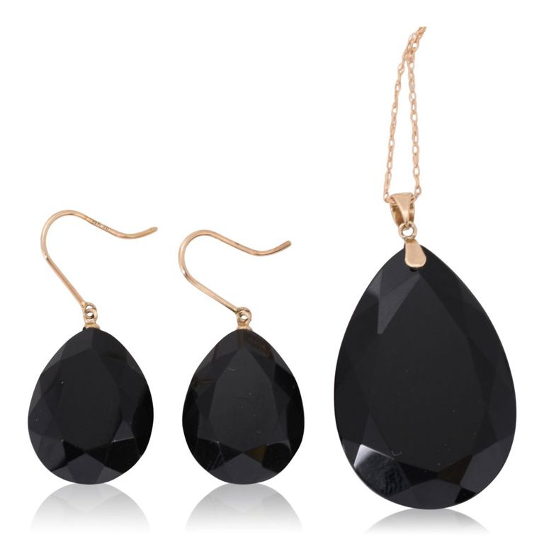 Group of 10k onyx jewelry