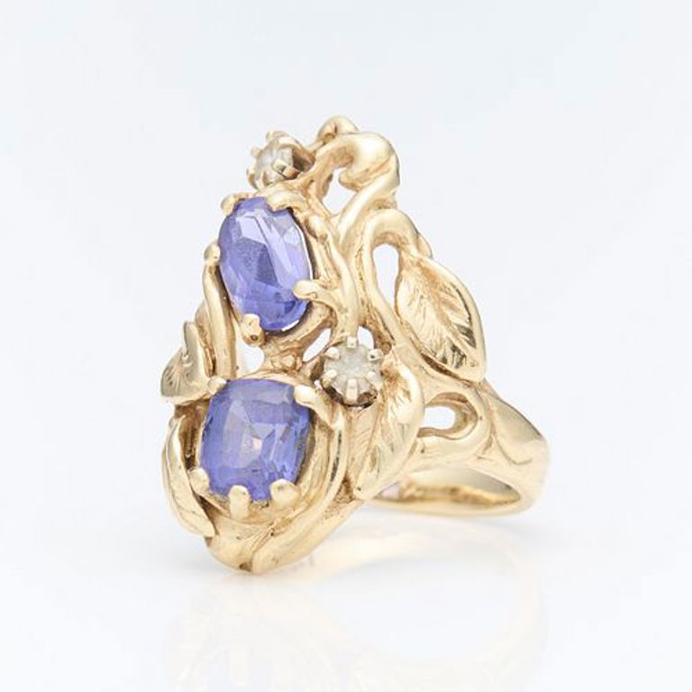 14k gold tanzanite ring