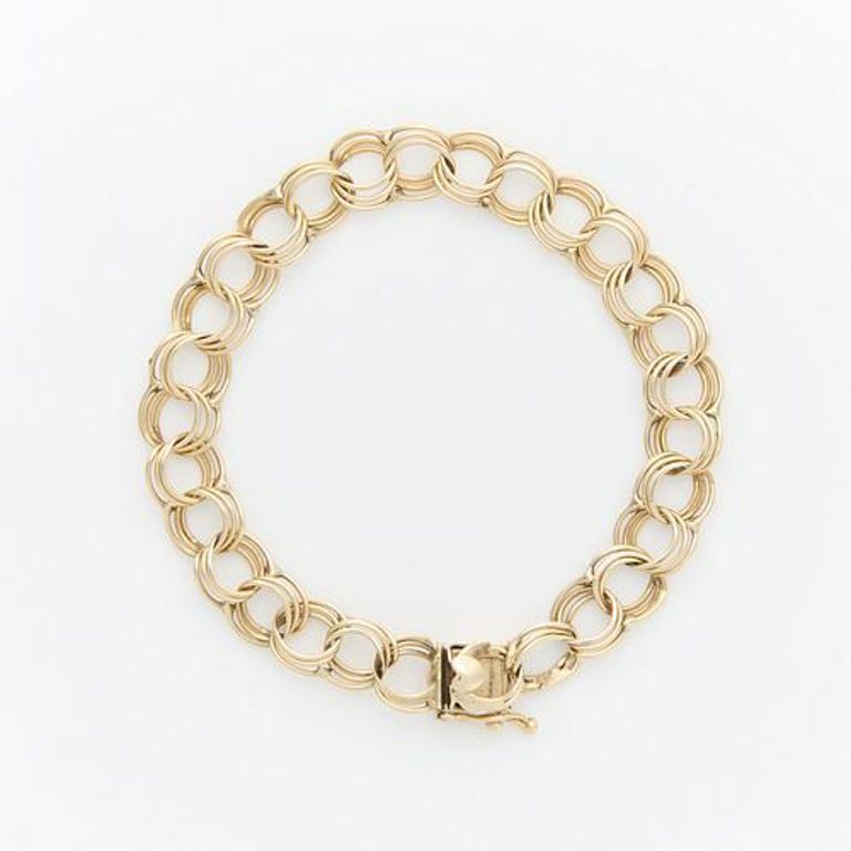 14k yellow gold link bracelet