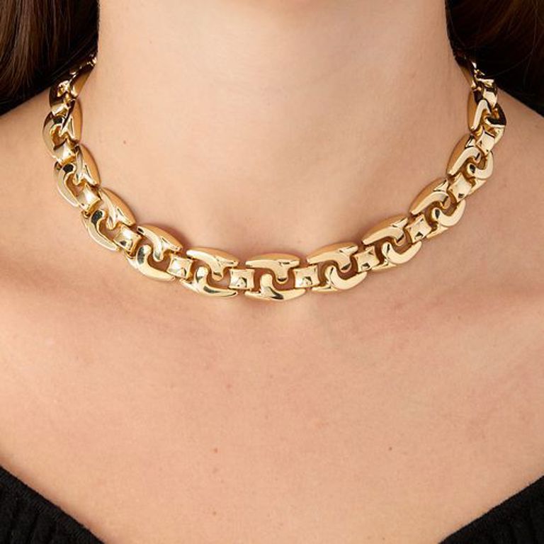 14k yellow gold link necklace