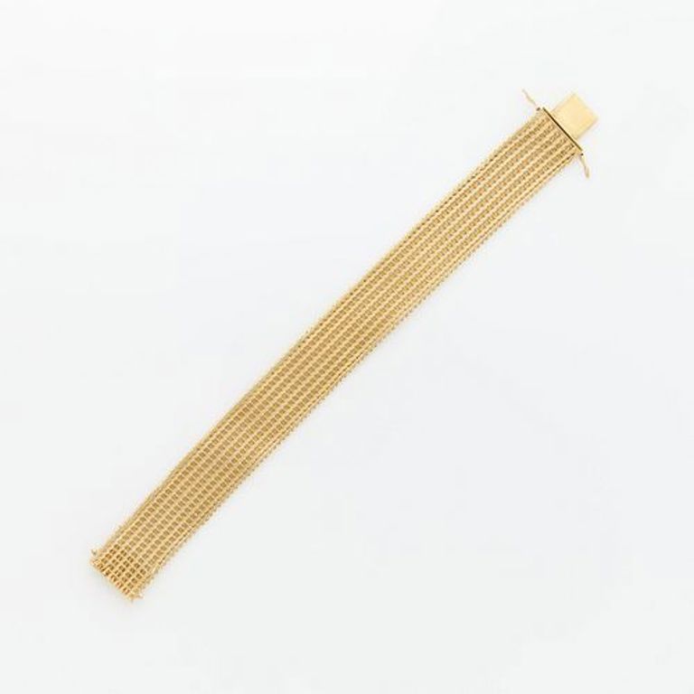 18k yellow gold strap bracelet
