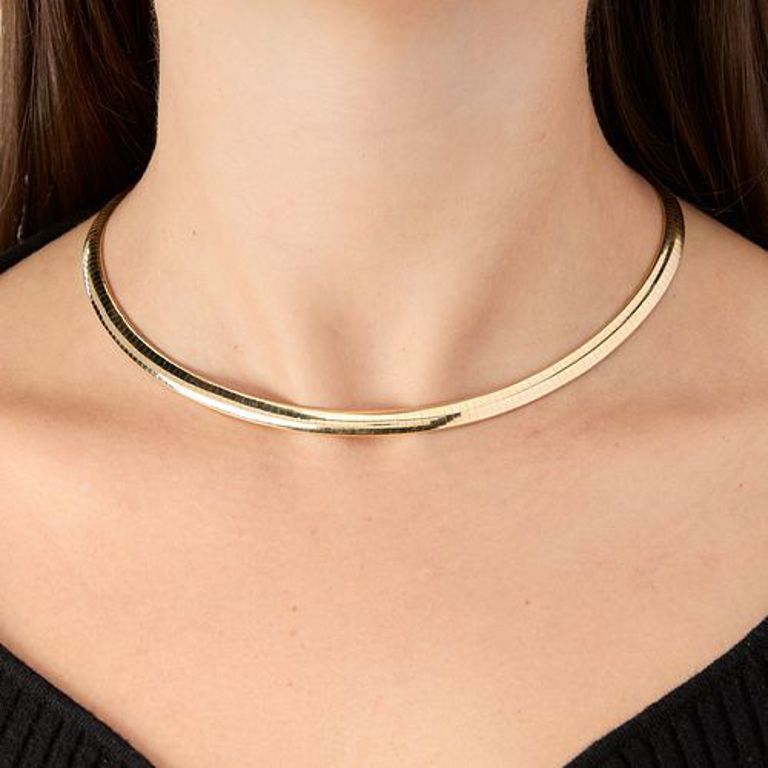 14k yellow gold omega chain