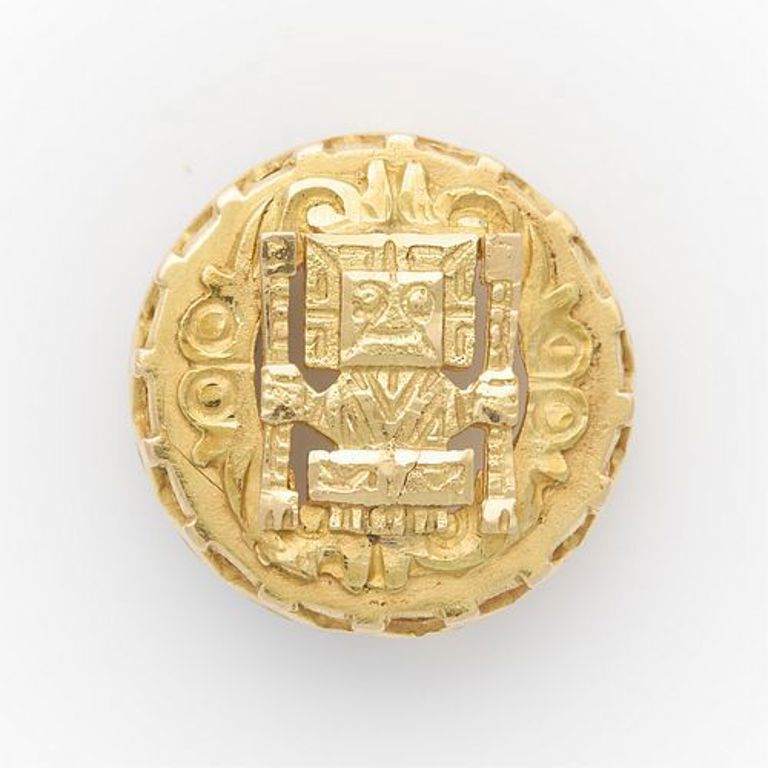 18k yellow gold brooch