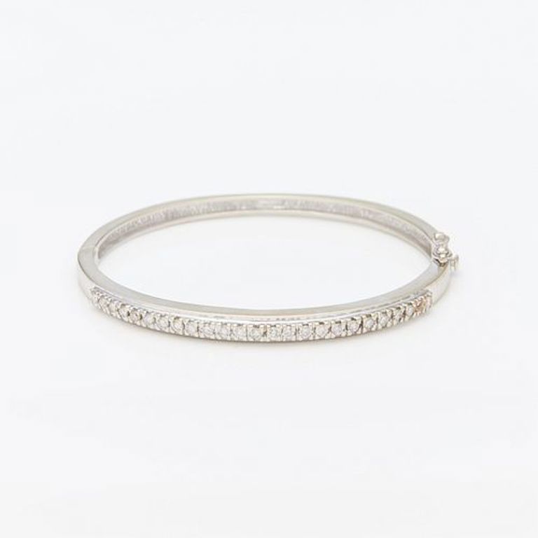 14k gold bangle diamond bracelet
