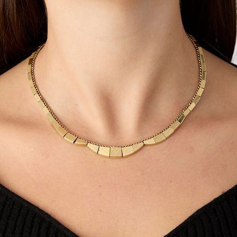 14k yellow gold link necklace