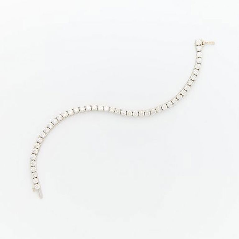 14k white gold tennis diamond bracelet