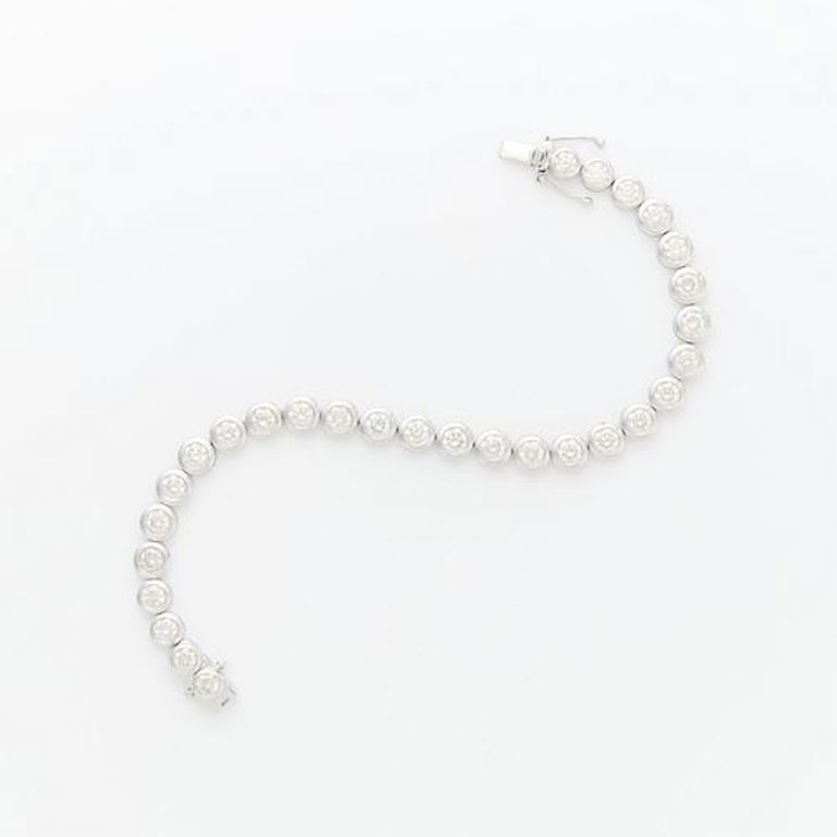 14k white gold tennis diamond bracelet