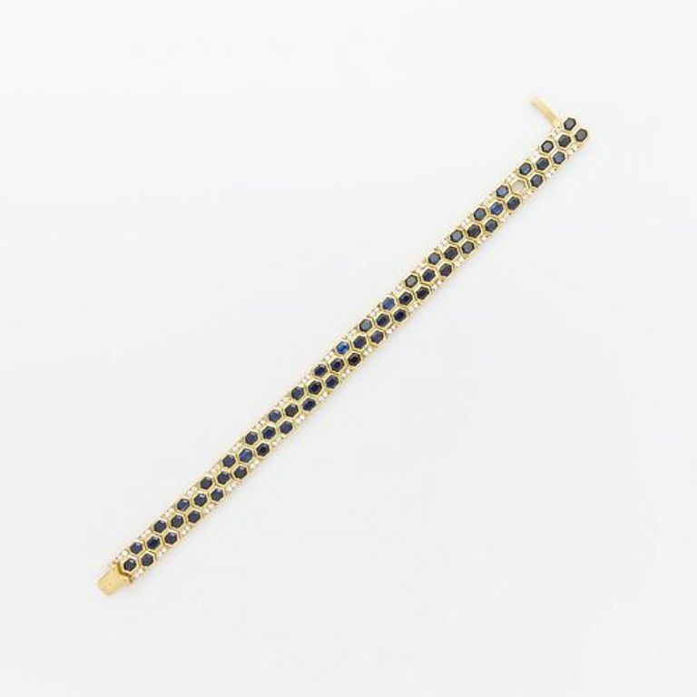 18k yellow gold articulated diamond bracelet