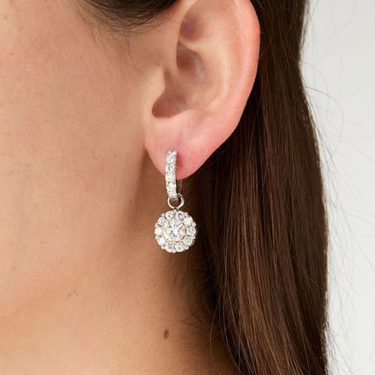 14 white gold diamond pendant