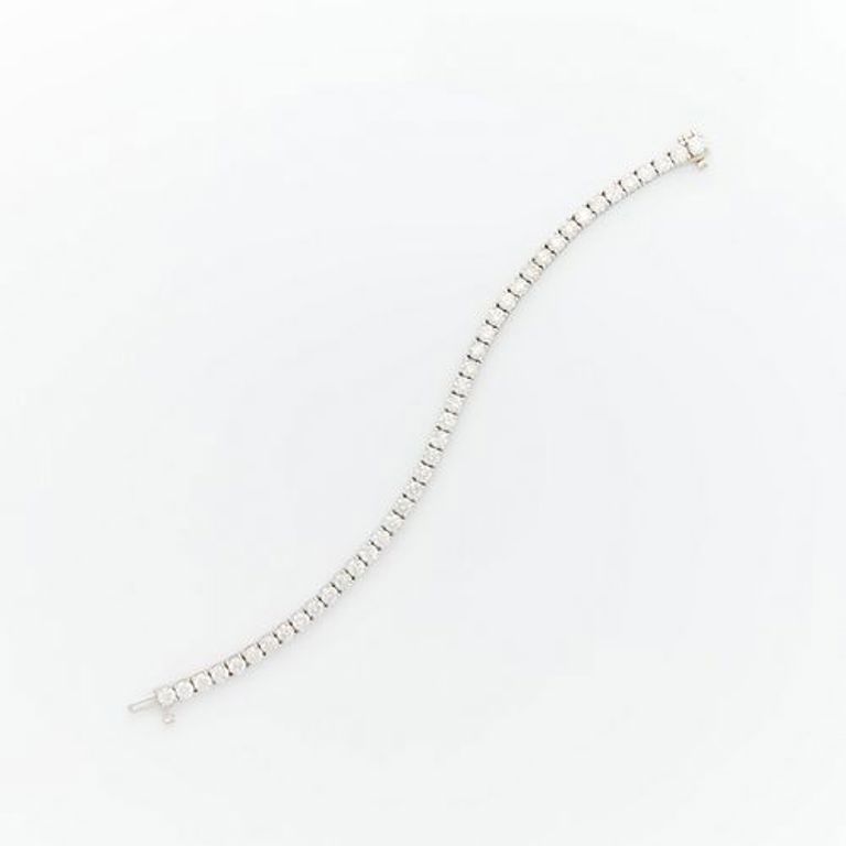 14k white gold tennis diamond bracelet