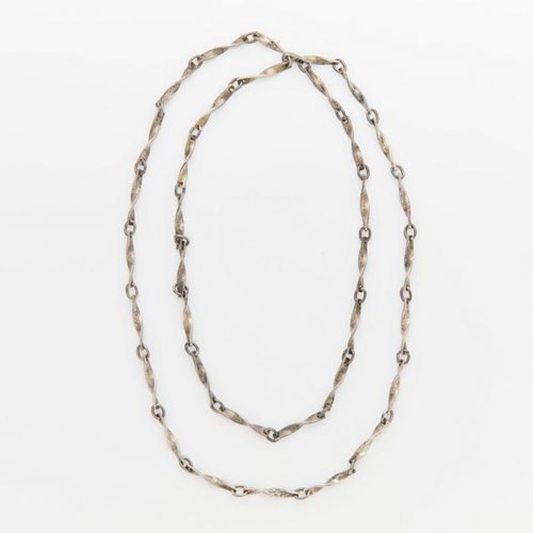 Sterling silver link necklace