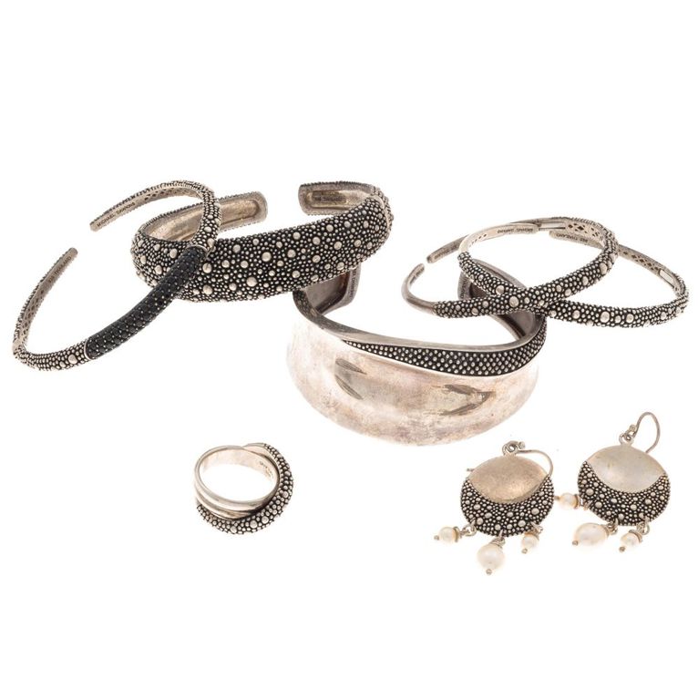 Sterling silver spinel jewelry set