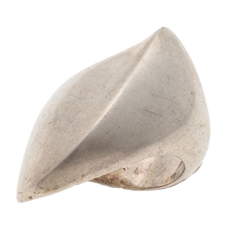 Modernist sterling silver ring