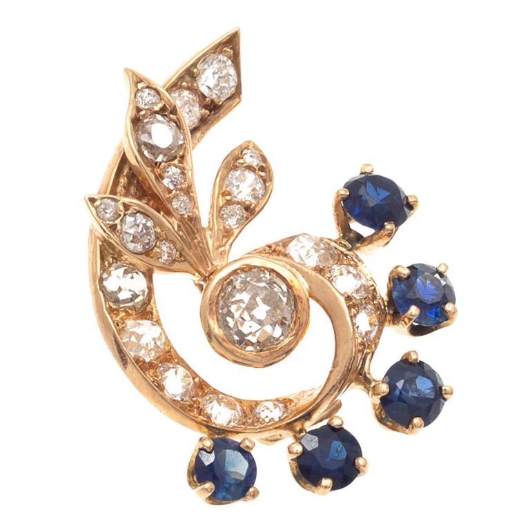 14k yellow gold diamond pendant