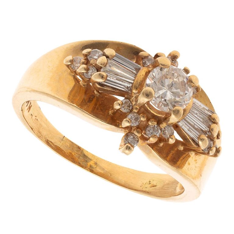 14k yellow gold diamond ring
