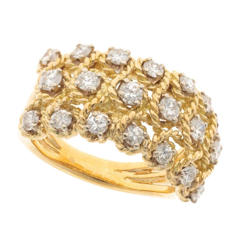 18k yellow gold diamond ring