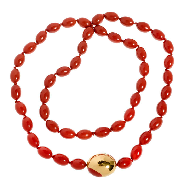 18k gold jasper necklace