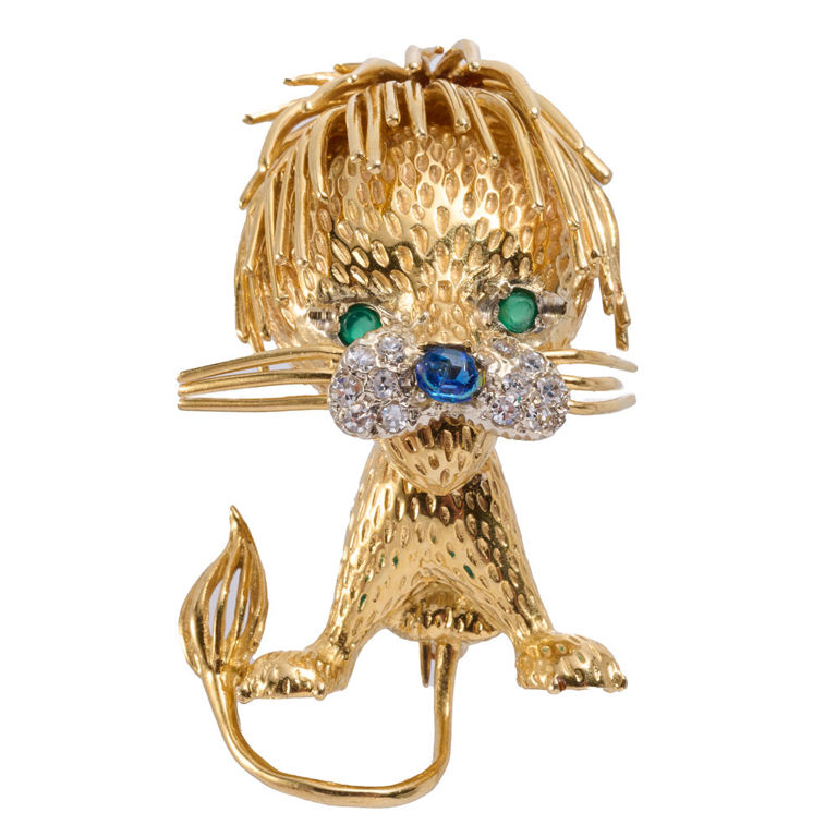 18k gold diamond brooch