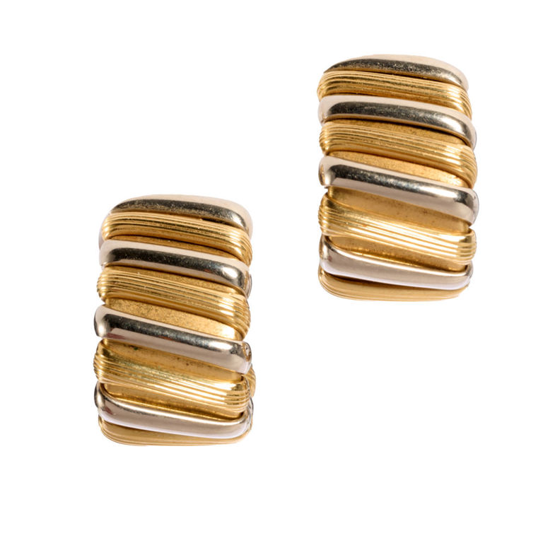 18k gold clip earrings