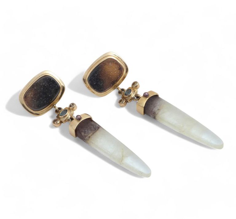 14k gold ear pendants