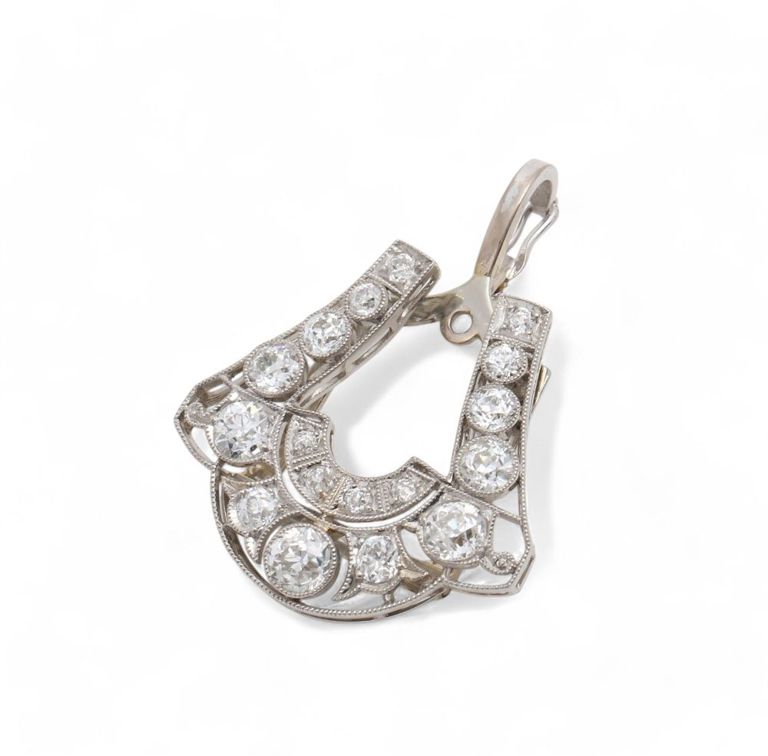 Platinum diamond pendant
