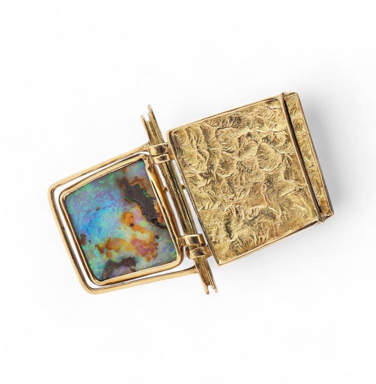 18k gold opal brooch