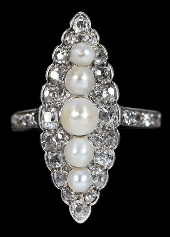 Vintage platinum diamond ring