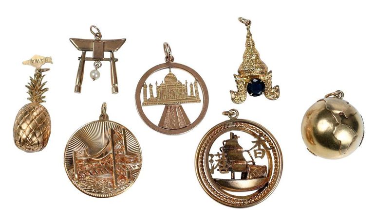 14k gold large charms