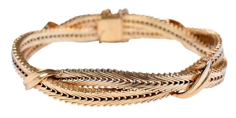 18k yellow gold flexible bracelet