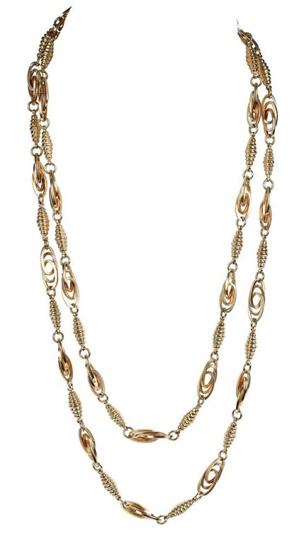 Yellow gold link necklace