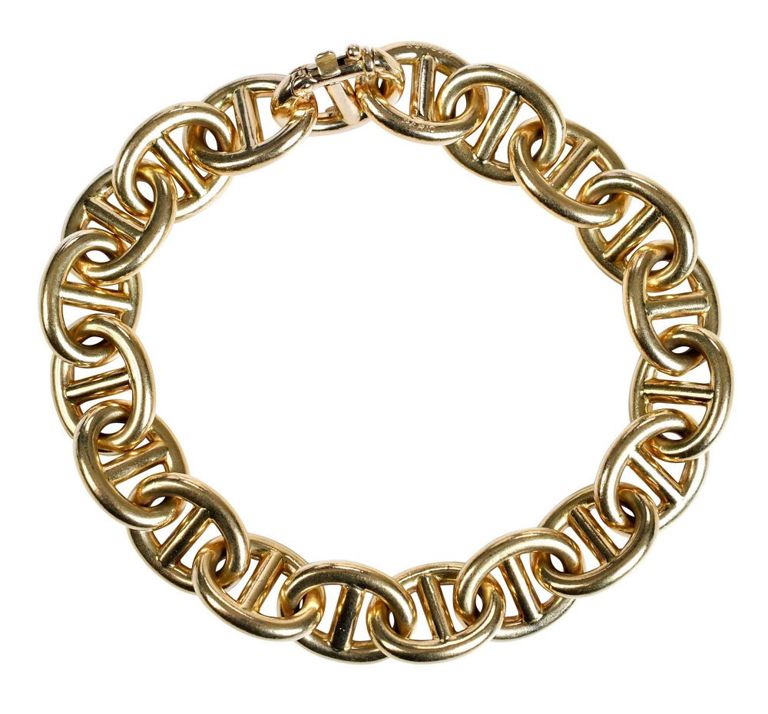 Modernist yellow gold bracelet