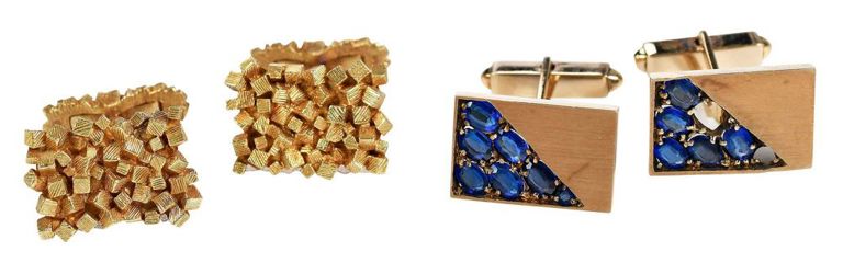 14k and 18k gold cufflinks set
