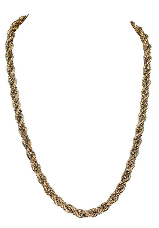 14k two tone gold chain