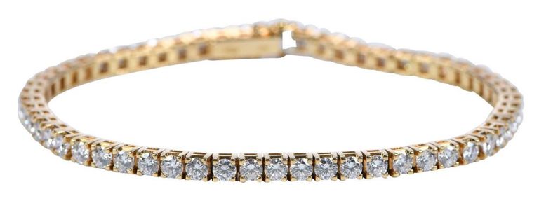 18k gold diamond tennis bracelet