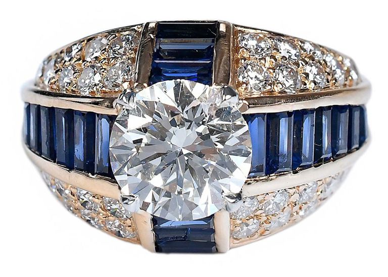 18k gold and platinum diamond ring