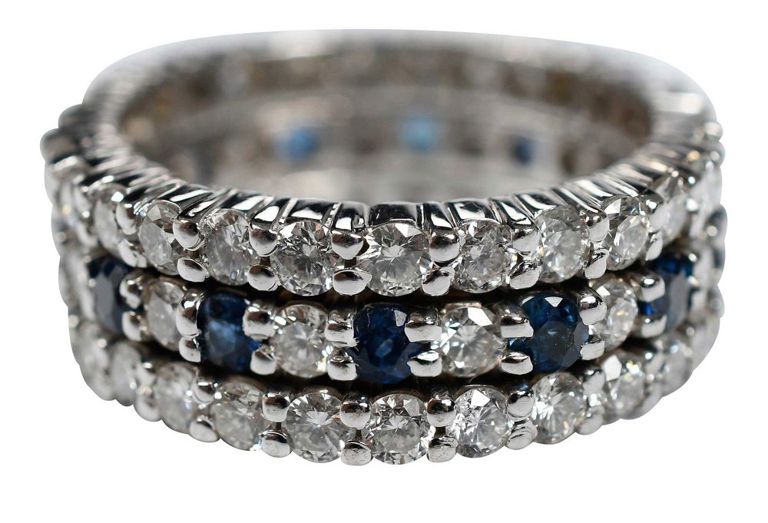 14k white gold eternity diamond ring