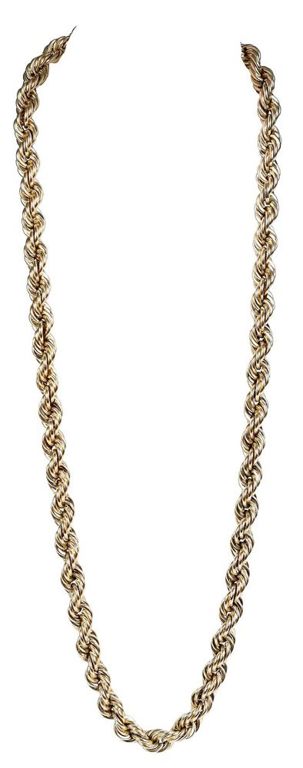 14k yellow gold wide rope chain