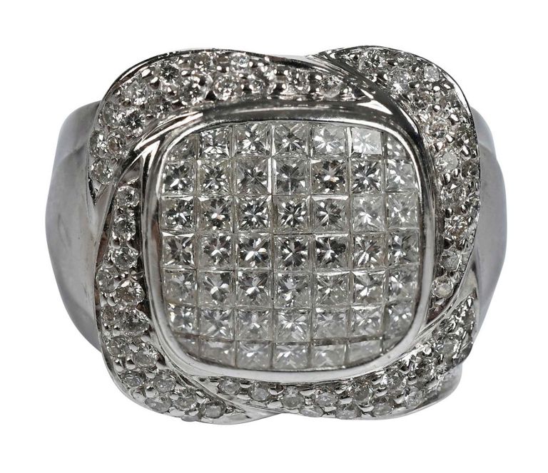 White gold diamond ring